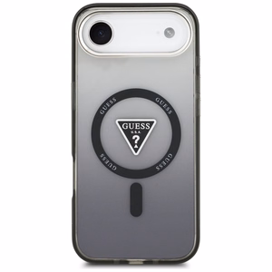 GUESS dėklas telefonui IPHONE 17 Air, suderinamas su MagSafe GUHMP17MHGTMLCGK (IML gradientas su trikampiu logotipu) juodas
