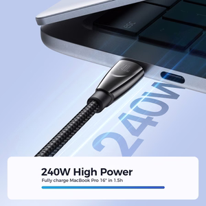 USB kabelis Joyroom SA31-CC5 USB-C to USB-C 240W 1.2m juodas