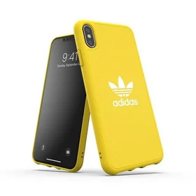 Adidas formuotas dėklas drobinis dėklas iPhone Xs Max - geltonas
