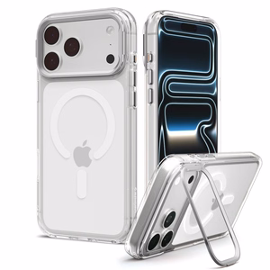 Spigen Ultra Hybrid Optik S MagSafe dėklas iPhone 18 Pro Max / 17 Pro Max, skaidrus sidabrinis