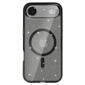 Blizgantis magnetinis dėklas telefonui Iphone 17 Air, juodas, permatomas