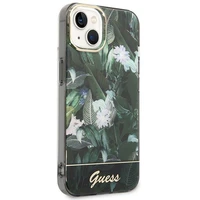 Guess Jungle kolekcija dėklas telefonui iPhone 14 - žalias