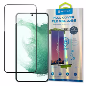 Bestsuit 3D Edge Nano Flexi Glass stiklo plėvelė visas ekranas grūdintas stiklas su rėmeliu Samsung Galaxy S22 + (S22 Plus) skaidrus