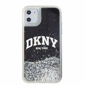 DKNY Liquid Glitter Big Logo dėklas iPhone 11 / Xr - juodas