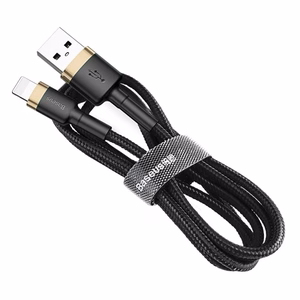 USB Laidas Baseus Cafule juodas / auksinis Lightning 100cm