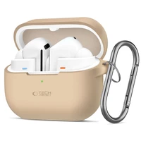 Tech-Protect silikoninis dėklas su kabliuku Samsung Galaxy Buds 3 / 3 Pro - ruda