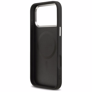 Guess Classic Logo Magnetinis dėklas telefonui iPhone 17 Pro Max - juodas