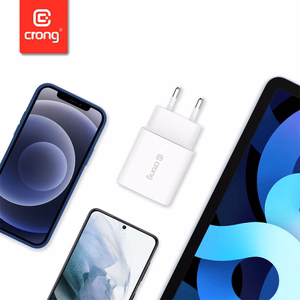 Crong USB-C Travel Charger 20 W PD sieninis įkroviklis, baltas