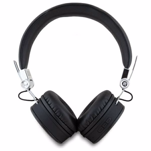 Guess Bluetooth ENC GUBH70PGTSPSK ant ausų ausinės juodos/juodos grūdėtos klasikinės apvalios formos