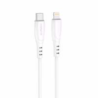 FONENG laidas X75 USB-C - Lightning PD 27W 1M baltas