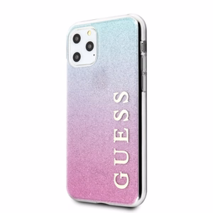 Guess GUHCN58PCUGLPBL iPhone 11 Pro розово-синий/розово-синий жёсткий чехол Glitter Gradient