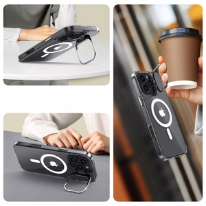 Tech-Protect MagStand MagSafe dėklas iPhone 16 Pro - skaidrus