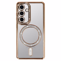 Dėklas telefonui Bling Magsafe Samsung Galaxy A26 5G auksinis (m)