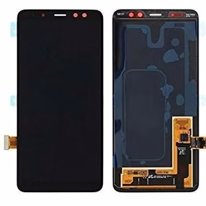 LCD ekranas Samsung A530 A8 (2018) su lietimo ekranu juodas originalus (service pack)