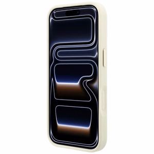 Guess Ring Stand 360 Grained Classic Logo MagSafe dėklas iPhone 18 Pro Max / 17 Pro Max – smėlinis