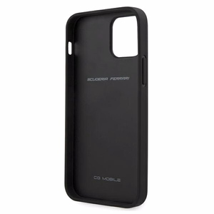 Ferrari FEOGOHCP12MBK iPhone 12/12 Pro 6.1 juodas kietas dėklas Off Track perforuotas