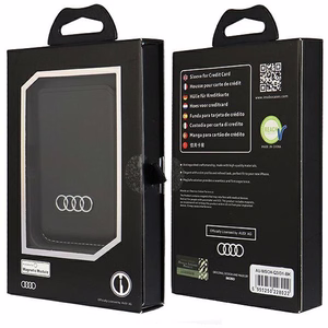 Audi sintetinės odos magnetinė piniginė, suderinama su MagSafe – juoda