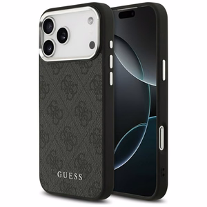 Guess 4G Classic Logo Magnetinis dėklas telefonui iPhone 17 Pro Max - juodas