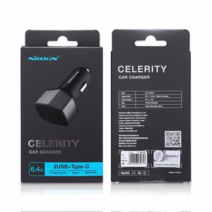 Nillkin Celerity 32 W automobilinis įkroviklis su 2 USB-A ir 1 USB-C jungtimi, aukso spalvos