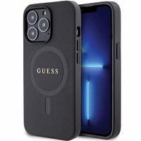Guess GUHMP13XPSAHMCK iPhone 13 Pro Max 6.7" juodas/juodas hardcase Saffiano MagSafe