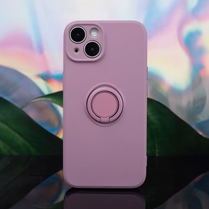 Dėklas telefonui su piršto laikikliu iPhone 15 Pro 6,1" šviesiai violetinės spalvos