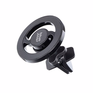 Magnetic car phone holder compatible with Magsafe Blue star CLAMP air vent black