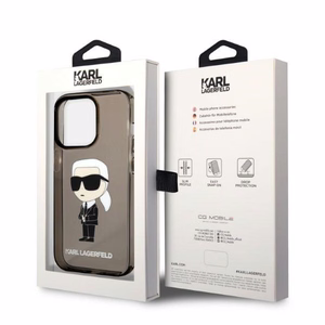 Karl Lagerfeld KLHCP14LHNIKTCK iPhone 14 Pro 6.1" black/black hardcase Ikonik Karl Lagerfeld