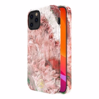 Kingxbar Agate Series dėklas telefonui dekoruotas spausdintu agatiniu raštu iPhone 12 mini raudonas