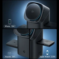 Spigen Essential EF223MS 3-in-1 QI2 belaidis įkroviklis – juodas