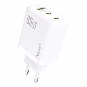 Dudao A29 65W GaN sieninis įkroviklis 2 x USB-C + 1 x USB-A - baltas