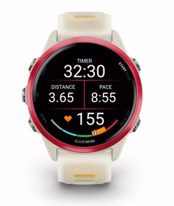 Garmin Forerunner 570 – GPS išmanusis laikrodis, AMOLED, 42 mm, rožinis / baltas