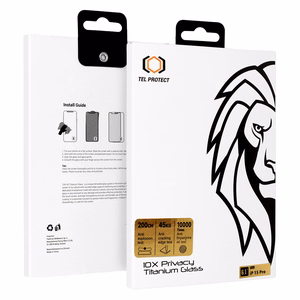 Grūdintas stiklas Tel Protect 10X Privacy Titanium skirtas Samsung Galaxy S26 Ultra su piršto atspaudo atblokavimu