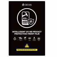 "Devia" išmaniųjų telefonų plėvelės UV 0,3 mm HD privatumo 10 vnt. 6H rinkinys, skirtas išmaniųjų telefonų LCD pjovimo mašinai