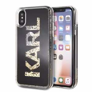 Karl Lagerfeld Karl Logo Glitter iPhone X/Xs dėklas - juodas