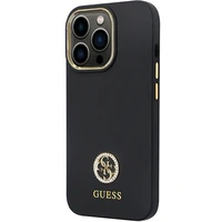 Guess GUHCP13XM4DGPK iPhone 13 Pro Max 6.7" juodas/juodas hardcase Silicone Logo Strass 4G