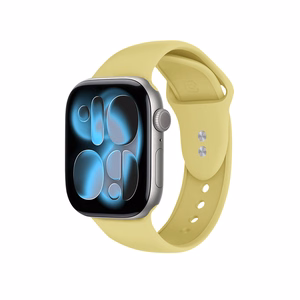 Crong Liquid dirželis, skirtas Apple Watch 38 / 40 / 41 / 42 mm, šiaudų geltonas