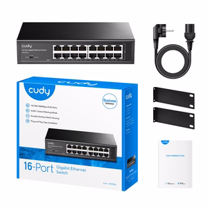 Cudy GS1016 tinklo komutatorius Gigabit Ethernet (10/100/1000) juodas