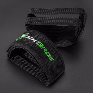 Rockbros GZT1001BK dviračio pedalų dirželiai, 2 vnt. - juodi