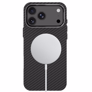 Tech-Protect Ion Carbon MagSafe dėklas iPhone 18 Pro / 17 Pro – juodas ir sidabrinis