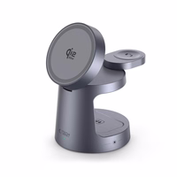 "Tech-Protect QI2.2-25W-A48 3in1" magnetinis belaidis įkroviklis - tamsiai mėlynas