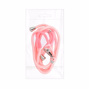SWING (6mm) telefono dirželis, telefono pakabukas su reguliuojamu ilgiu / virvelės ilgis 165 cm (maks. 82,5 cm kilpoje) / ant peties arba kaklo – šviesiai rožinis