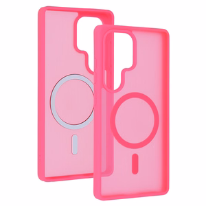 Tel Protect Aura matinis Magsafe dėklas skirtas Samsung Galaxy S26 Plus ryškiai rožinis