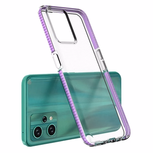 Чехол Spring для Realme 9 Pro силиконовый с рамкой светло-голубой