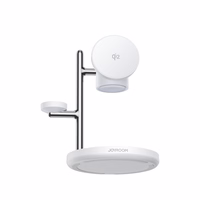 Joyroom JR-W23 Qi2 4-in-1 desktop įkroviklis with built-in inductive night light - baltas