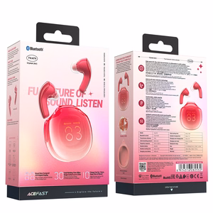 Acefast T9 Bluetooth 5.3 įstatomos belaidės ausinės - raudonos