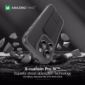 Amazing Thing Titan Pro laikiklio dėklas 10FT IP156.7PTHBK Iphone 15 Pro Max juoda su stovu