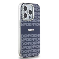 DKNY IML mono ir dryžuotas magnetinis dėklas telefonui iPhone 15 Pro – mėlynas