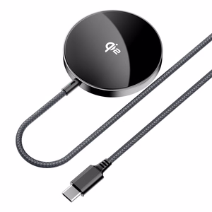 Acefast E24 Qi2 15W magnetinis indukcinis įkroviklis su 1.2m USB-C laidu - juodas