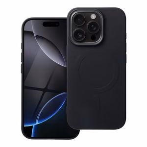 Dėklas iPhone 16 PRO Silicone Mag Cover, suderinamas su MagSafe (didelė išpjova), juodas