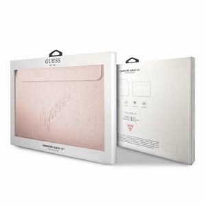 Guess Saffiano Script viršelis 13" nešiojamam kompiuteriui - rožinis